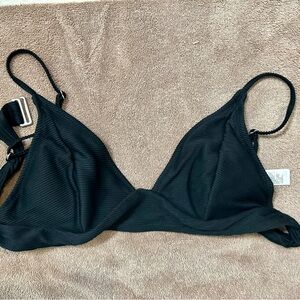Old Navy Black Ribbed Triangle Bikini Bralette